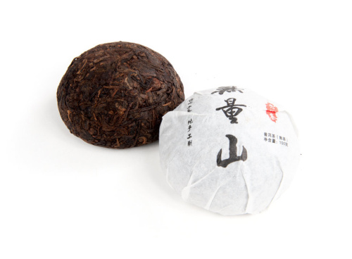 Шу Пуэр точа 100 г "Пуэр Безграничных Гор" (фаб. Менхай Удао 2013 г.)